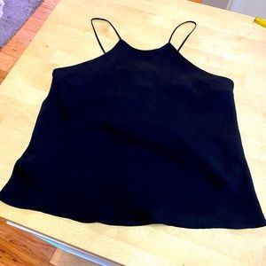 Black Cigna size S silk tank top. {166}